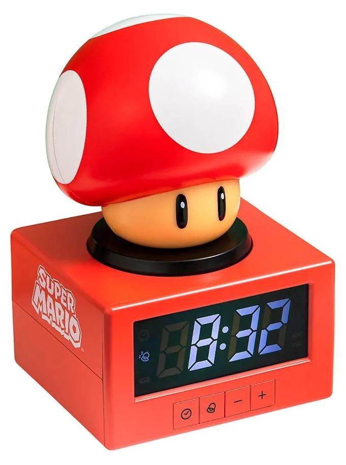 Paladone Super Mario Paddenstoel Nachtlamp met Wekker