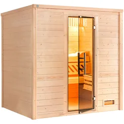 Weka Premium Massivholzsauna Bergen 2-Ganzglastür