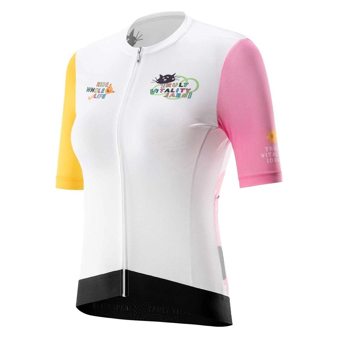 Rockbros 15210005004 M Damen-Radtrikot mit Aufdruck - weiss (M) (ROCKBROS)
