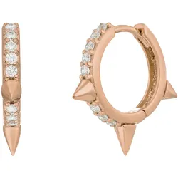 LEAF - OHRRINGE - CREOLE - triple stud, rosegold