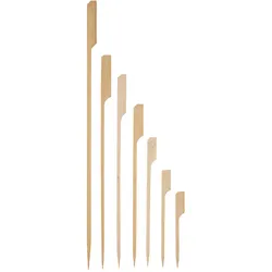 BIO Fingerfood Spieße "Flag" aus Bambus Nature Star im Beutel 250 Stück 18 cm