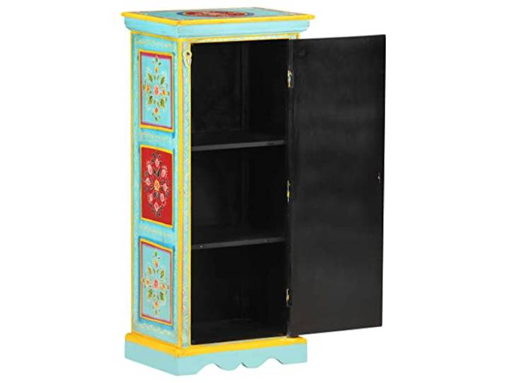 YUTAASU Highboard Handbemalt 40x30x90 cm Mango Massivholz