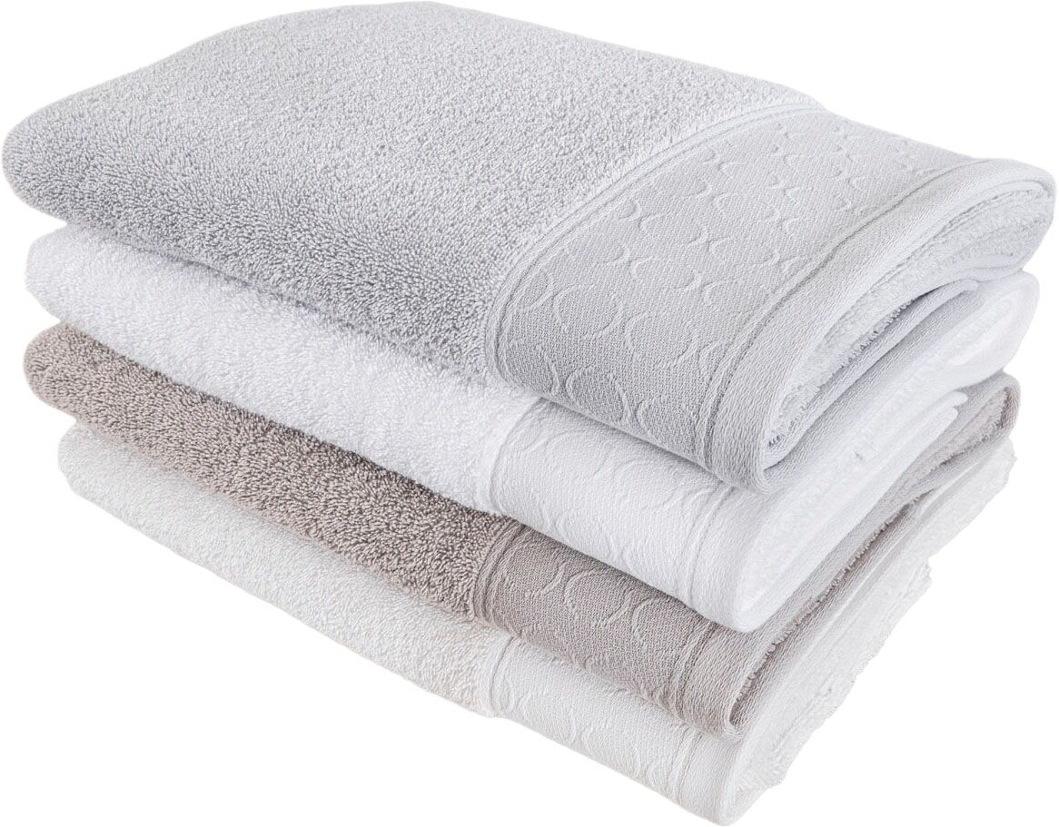 Handtuch EGERIA "Cycle", weiss (weiß), B:50cm L:90cm, Frottier, Baumwolle, Handtücher, Handtuch, 50x90 cm weiß B/L: 50cmx90cm, 2 Stk., Frottier