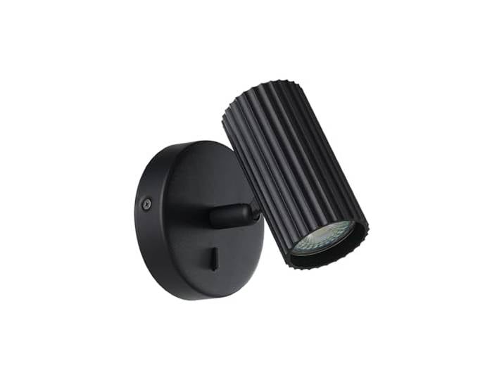 Eglo Applique murale intérieure Portillo\, luminaire avec spot orientable lampe de lecture en métal noir\, douille GU10