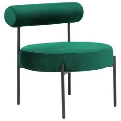 SESSEL Samtstoff Grün/Schwarz Alpha