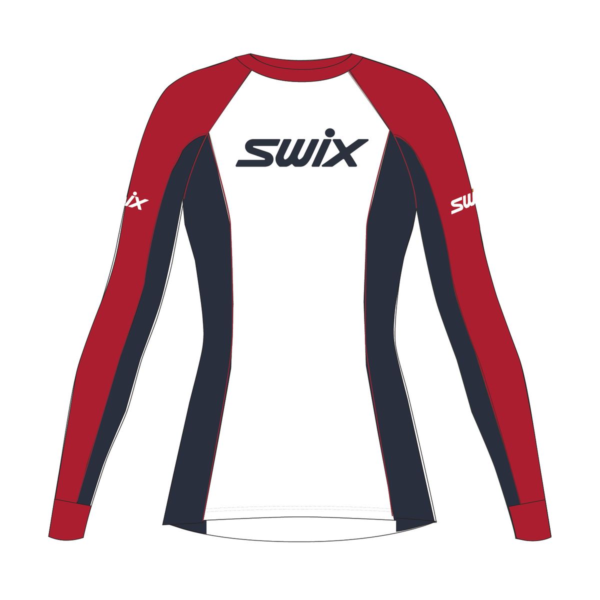 Swix Racex Classic Long Sleeve W, Dark Navy/Bright White, M dark navy/bright white (75127) M 10110-23-75127-M