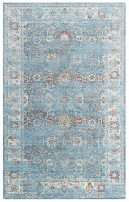Alora Decor Infinity Collection Blue Floral Rug