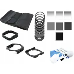 Massa Mass filter COKIN 25in1 set ND gray filters + case + 2x handle + cover + cleaning set (49 mm, ND Filter), Objektivfilter, Grau