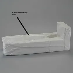 Kunstlederbezug mit Reißverschluss weiß zu Art. 1532800, 1532801
