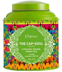 The Capsoul Chá Granel Verde, Gengibre & Cúrcuma 100g
