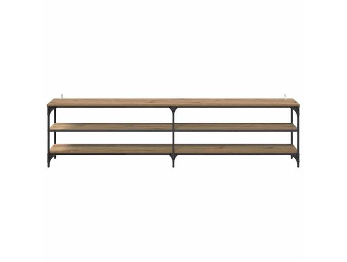 NEUF Armoire TV - Marron - Meuble TV - TABLE TV - Chêne artisanal 200x30x50 cm - TT5492
