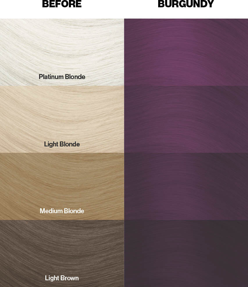 Glisten Cosmetics Burgundy (Rich Purple) - Semi-Permanent Hair Dye - Crazy Color