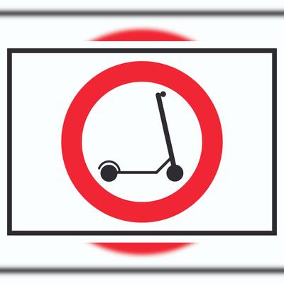 HB-Druck E- Scooter Durchfahrt verboten Symbol Schild Elektro -Tretroller Roller A0 (841x1189mm)