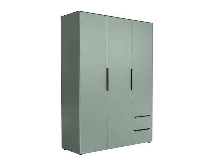 Drehtürenschrank 150cm Grün/Mintgrau