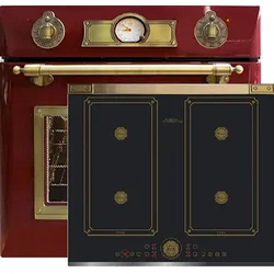 Kaiser Herd-set / Elektro Einbau Backofen EH 6355 RotEm 67L +  KCT 6745 AD   Induktions Kochfeld 60 cm