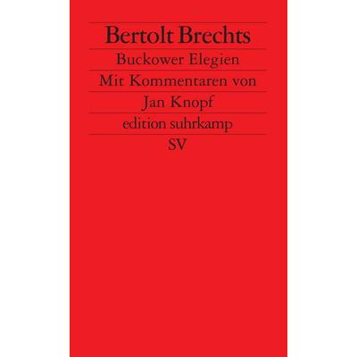 Buckower Elegien, Taschenbuch von Bertolt Brecht, Suhrkamp