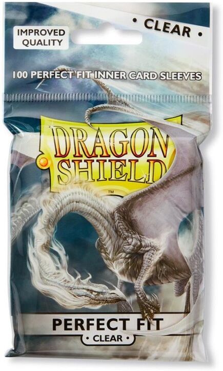 100 Sleeves Dragon Shield Perfect Fit Clear