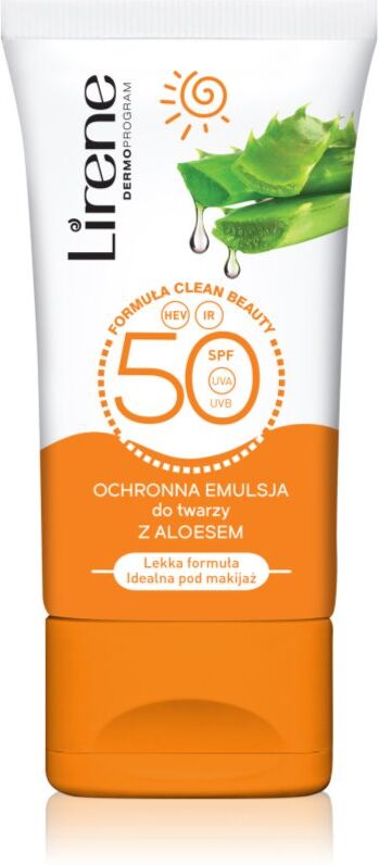 Lirene Sun care émulsion de jour protectrice visage et décolleté aloe vera spf 50 50 ml