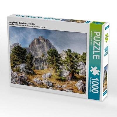 CALVENDO Puzzle Langkofel - Gröden - 3181 Hm | 1000 Teile Lege-Größe 64x48cm Foto-Puzzle für glückliche Stunden