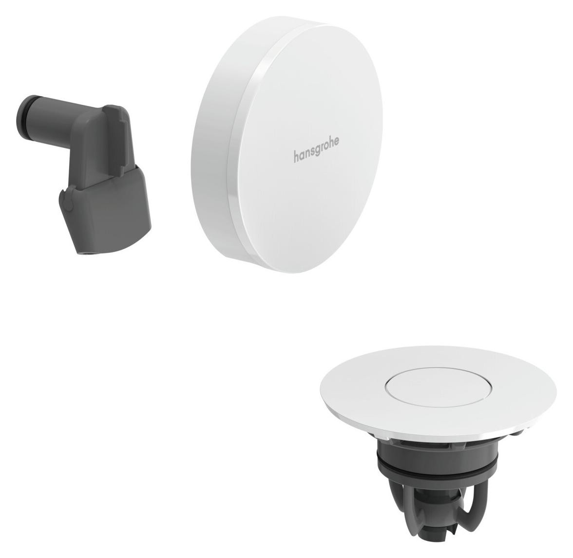 Hansgrohe Exafill complete afvoer- en overloopset, mat wit hoogglans, 1 stuk