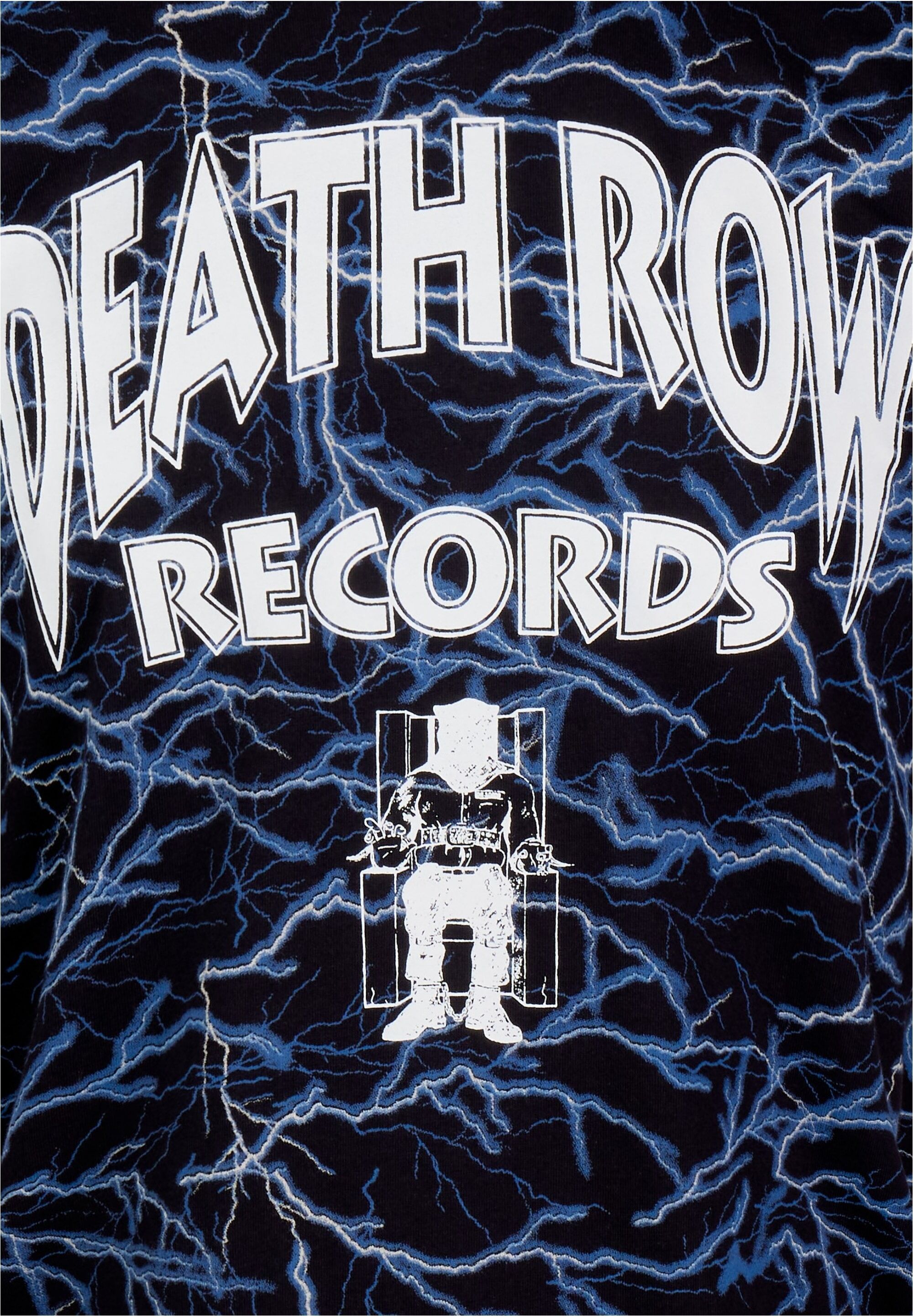 T-Shirt RECOVERED "Death Row Lightening Chair 91", Herren, Gr. L, schwarz, 100% Baumwolle, bedruckt, Shirts T-Shirt, mit coolem Death Row Records-Logoprint