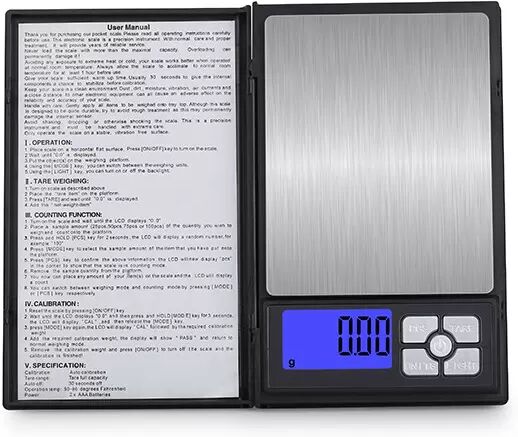 INF Balance Numérique Portable pour Bijoux Type Ordinateur Portable 500g/0.01g Fonctionnant sur Piles