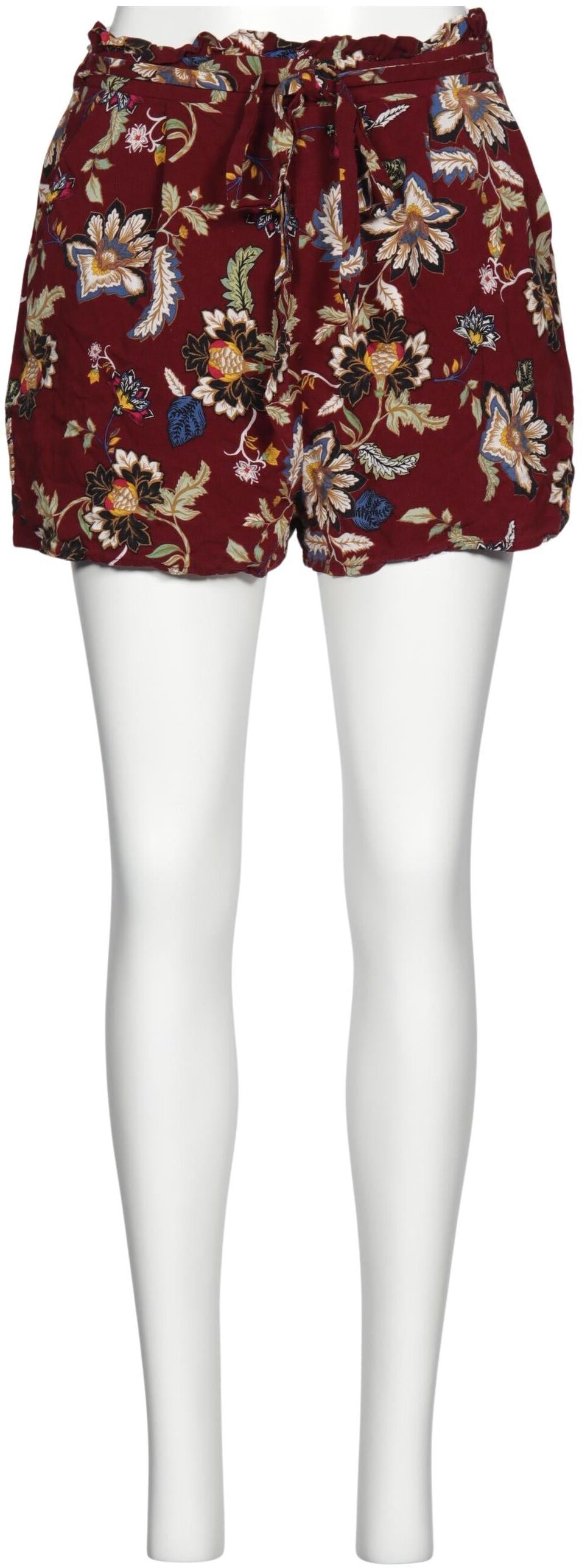 Stradivarius Damen Shorts, Bordeaux, Gr. S, Viskose - Second Hand