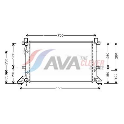 AVA CLEVER CHOICE Kühler, Motorkühlung vna2155 für VW