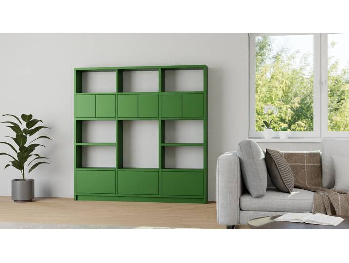 Großes Regal MDF Lackiert Laub­grün