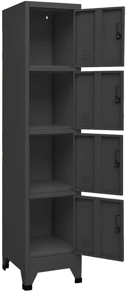 vidaXL Armoire à casiers Anthracite 38x45x180 cm Acier