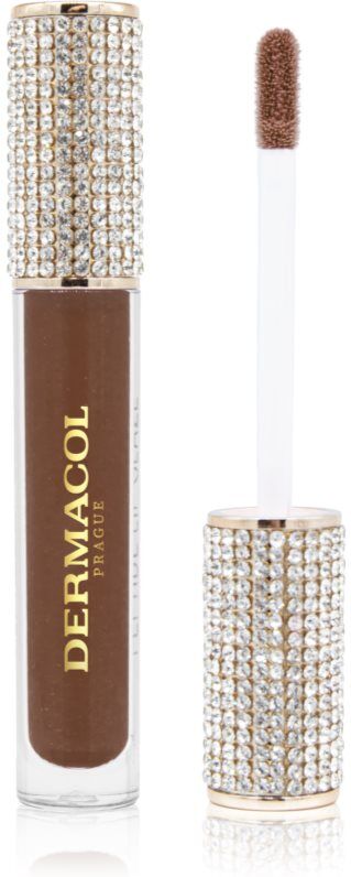 Dermacol Diamond Edition Peptide Lip Glaze nourishing lip gloss with peptides shade 06 Midnight 2.5 ml