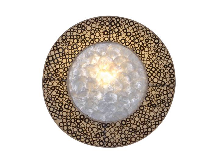 Wandleuchte Bankok Ø 50cm Braun/Beige Hauptmaterial: Nichts Zutreffend Sekundärmaterial Holz Glühlampe E27