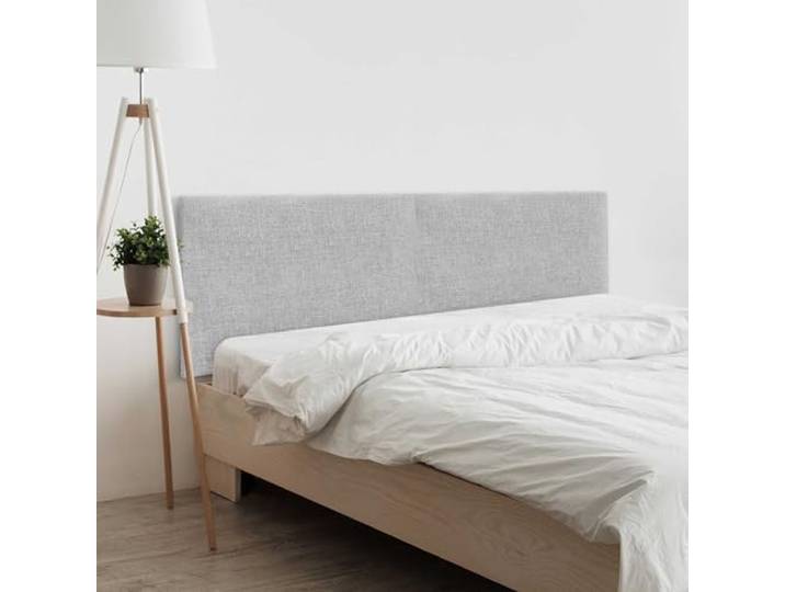 DHOME Kopfteil aus natürlichem, glattem Leinen – Gepolstertes Bett-Kopfteil für modernes Schlafzimmer – Top-Trend (Perla Leinen, 180 cm, Doppelbett (Betten 180/190))