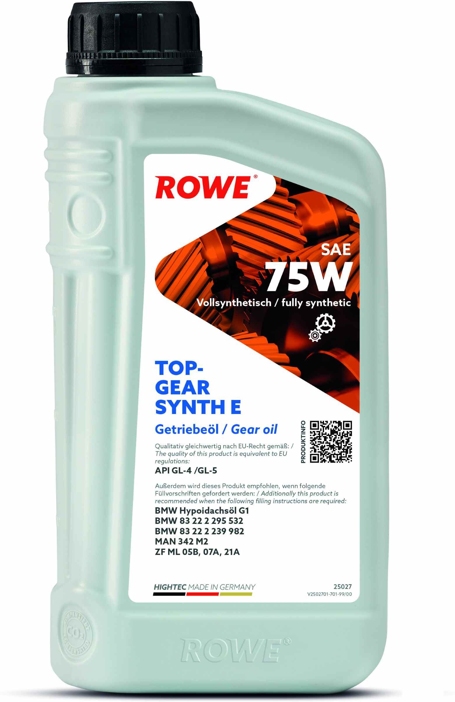 Rowe Hightec Topgear Synth E Sae 75w [1 L] 25027001099