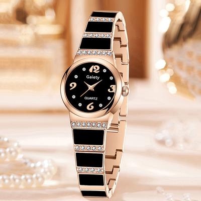 Fusion Finds Luxury Women's Quartz Watch With Circular Dial Elegant Fashion Watch For Everyday Wear black