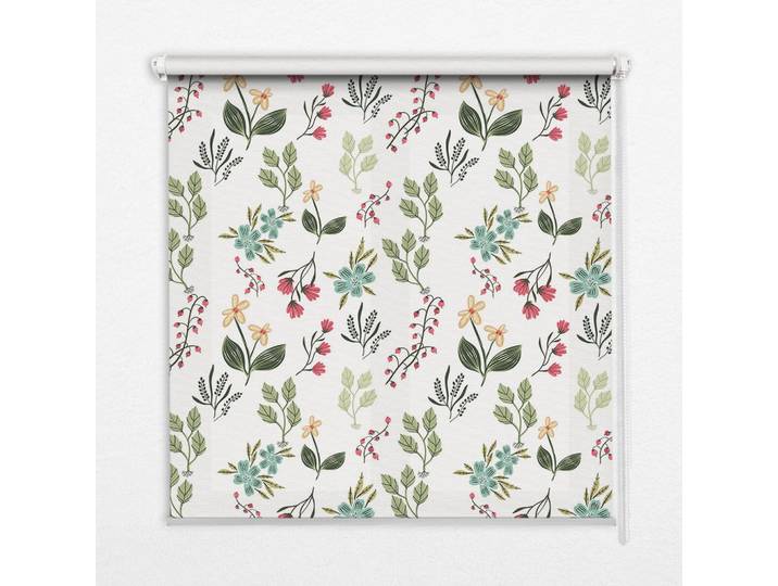 Tulup Innenrollo - Fensterrollo - Rollo - 100x140 cm - Pflanzen, Grün, Kunststoff, Rechteckig, 100x140x0.5 cm, Heimtextilien, Vorhänge, Rollos