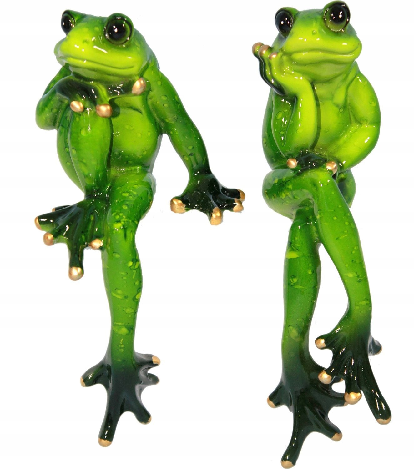 Grappig Kikkers Decoratie Beeldje Groen, 16 x 8 cm