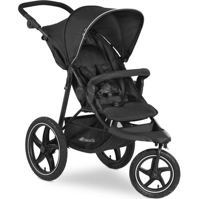 Dreirad-Kinderwagen HAUCK "Runner 2, black", Kinder, schwarz, Aluminium, Polyester, Kinderwagen, Kinderwagen, Jogger mit schwenk- und feststellbarem Vorderrad