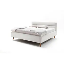 meise.möbel Polsterbett Lotte 160 x 200 cm Stoff Grau Hellgrau