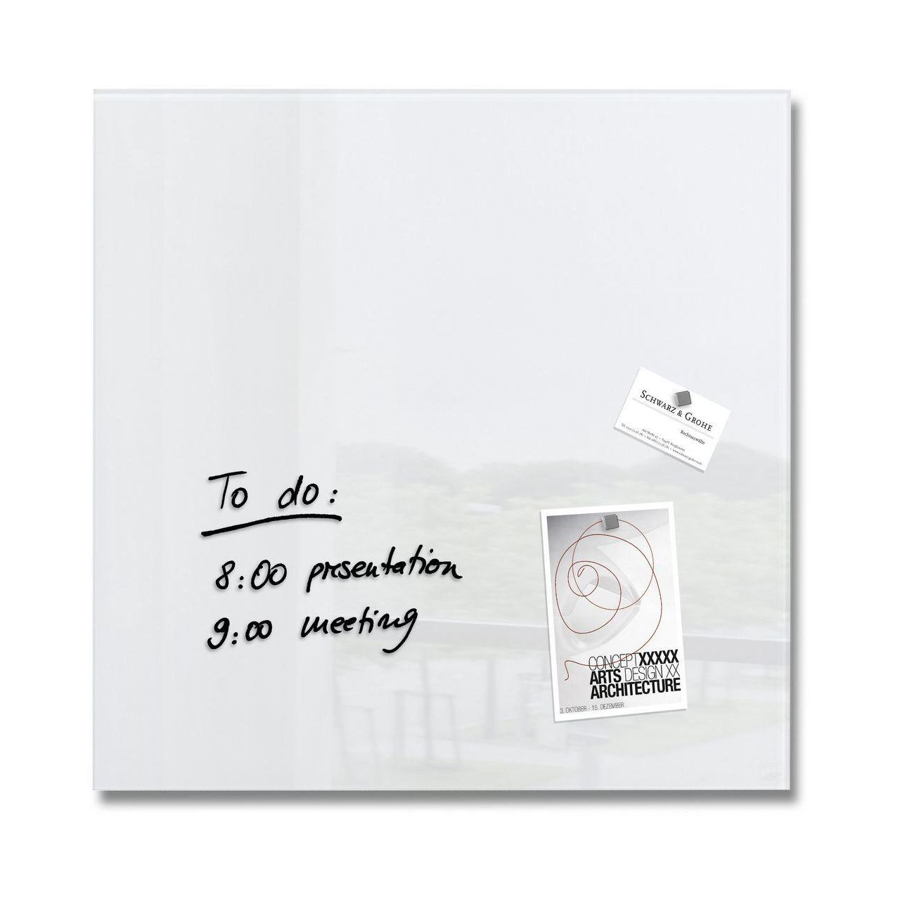 SIGEL Glas-Magnettafel artverum 48,0 x 48,0 cm weiß