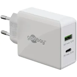 goobay Schnellladegerät Dual USB-C PD weiß