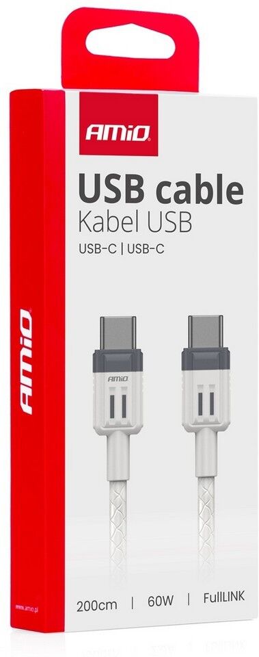 AMiO 03909 Câble de charge USB couleur blanc