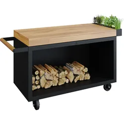OFYR Mise en Place Table Black 135 PRO Teakholz