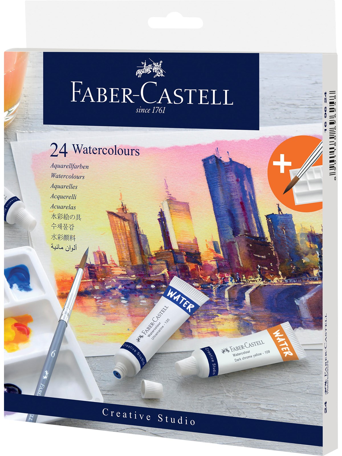 Faber-Castell Aquarellfarbe 24er Kartonetui