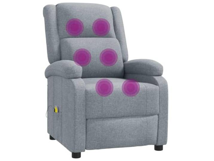 vidaXL Massagesessel Hellgrau Stoff
