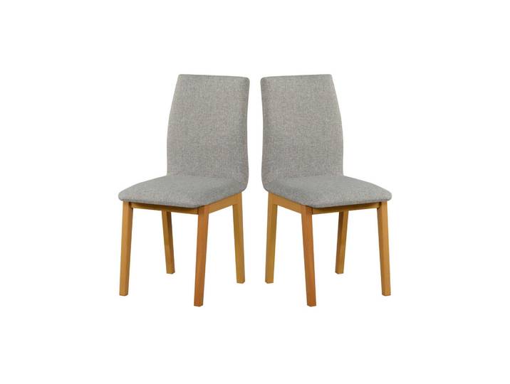 Leaf Design Stuhl 2er Luna 1 grandson, Beige, Holz, Echtholz,Buche, Holz Optik, 43x94x40 cm, Esszimmer, Stühle