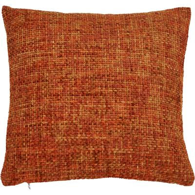 Dekokissen DONE. "Twist", orange (rust, meliert), B:45cm H:1cm L:45cm, Polyester, Dekokissen_Sitzkissen_Kissenhüllen, Geflochtene Optik