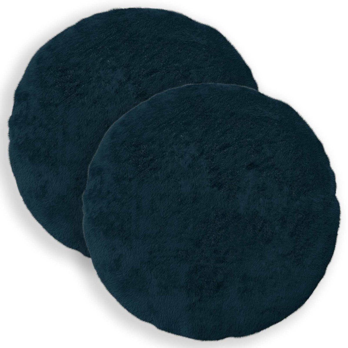 vidaXL Kussensloop HEERLEN - 2 stuks - Marineblauw - Diam. 50 cm