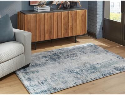 Signature Design by Ashley Arlenmont Blue/Gray Memory Foam Area Rug