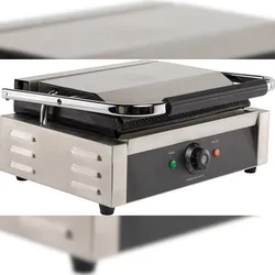 CombiSteel Gastro Kontaktgrill  Panini Grill 2,2 kW – professionell, mit Fettauffangschale